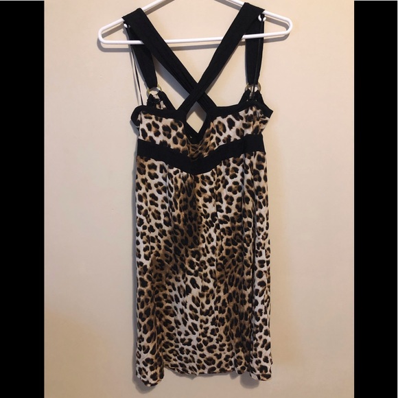 Guess Leopard Print Dress Size Large - Picture 2 of 6